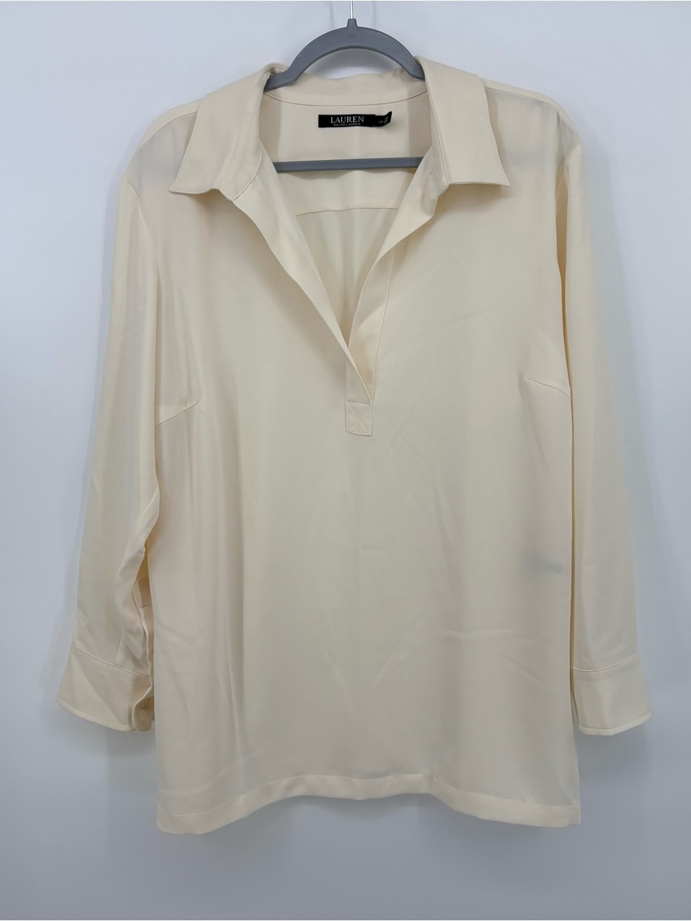 Lauren Ralph Lauren Women’s 1X Long Sleeve V-Neck Tunic Blouse